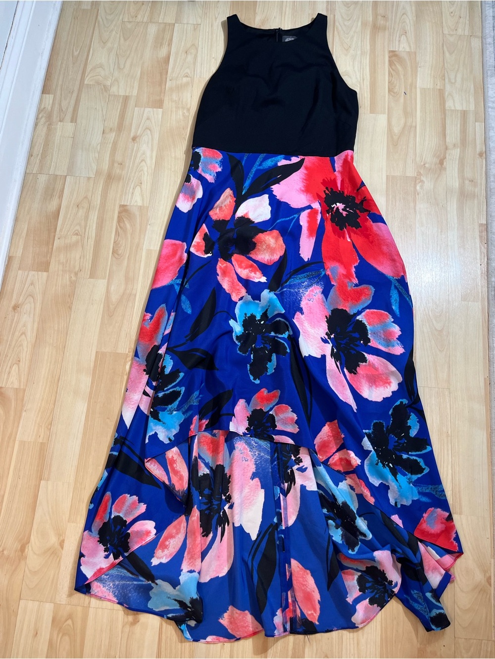 Vince Camuto Womens Floral High/Low Sleeveless Dress Size 8